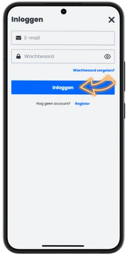 Klik op ‘Inloggen’ om een sessie op 30Bet te starten